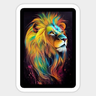 Lion  Animal Discovery Adventure Nature Planet Earth Paint Sticker